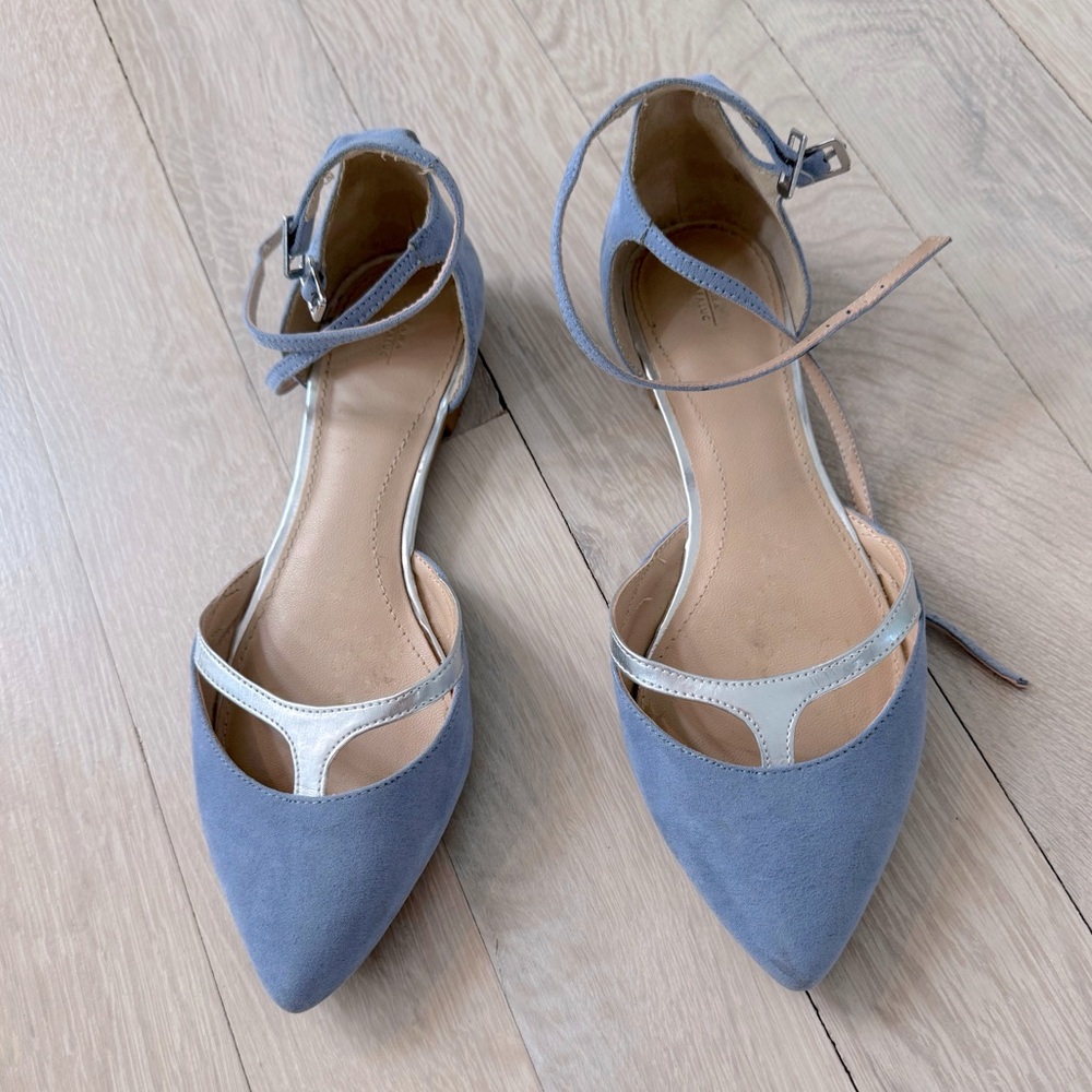 Zara double strap flats